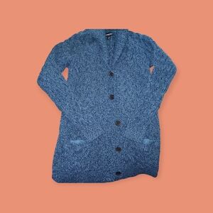 Lands' End Blue Women's Cardigan Sweater